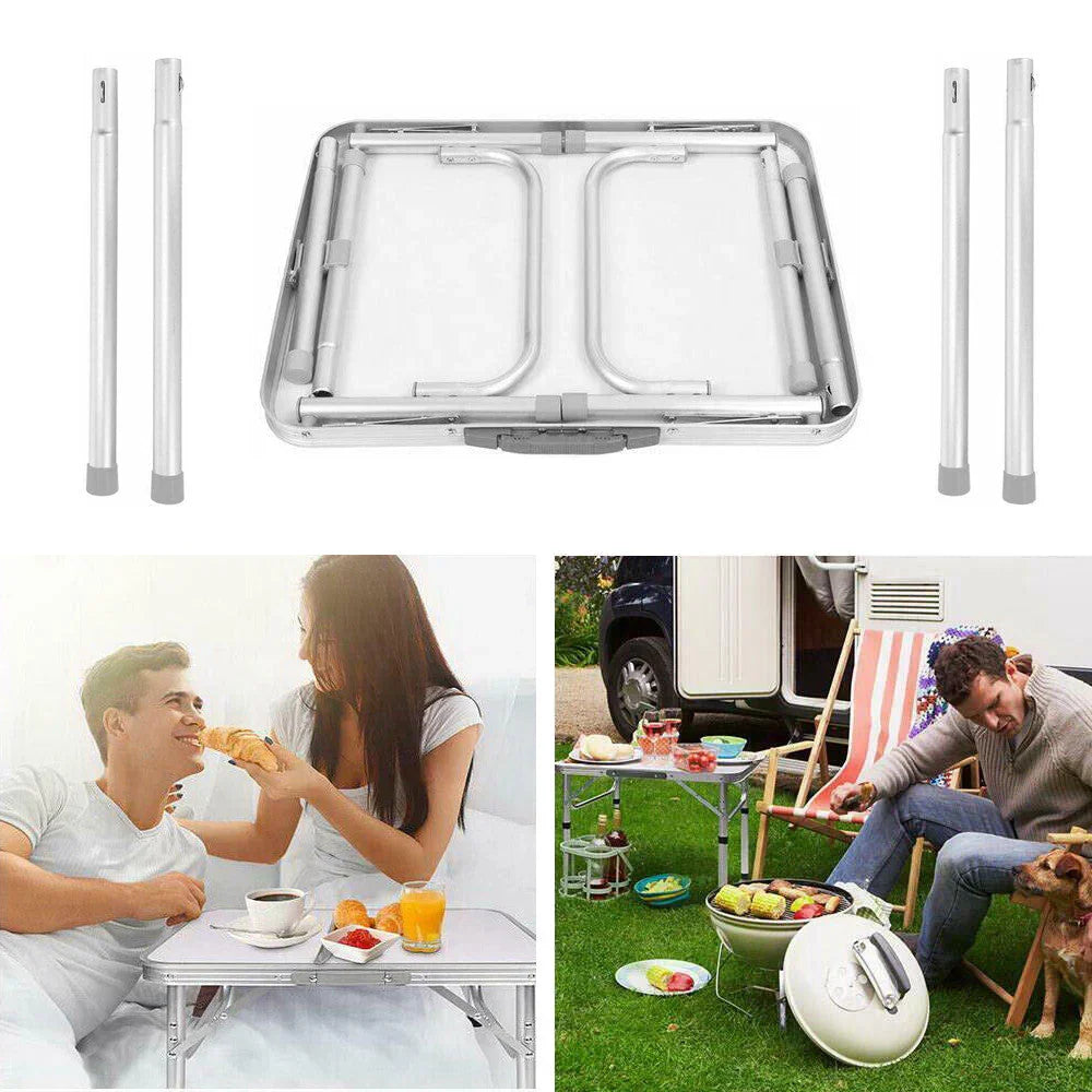 Outdoor Camping Folding Table Picnic Foldable Tables Aluminium Portable BBQ Desk - Wahtrends