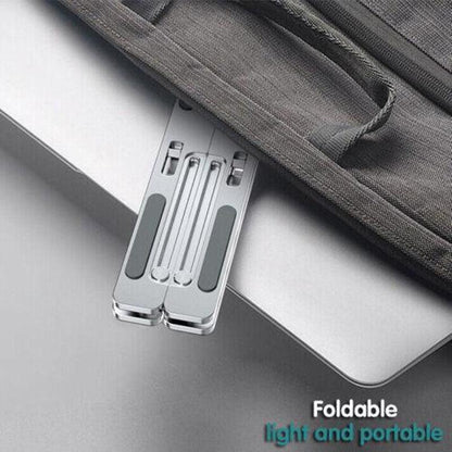 Adjustable Laptop Stand Portable Aluminum Alloy Desktop Holder for 11 to 17.3 Inch - Black - Wahtrends