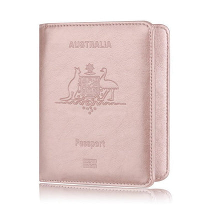 RFID Passport Holder Slim Leather Travel Wallet ID Card Cover Case for Men Women - Black - Wahtrends