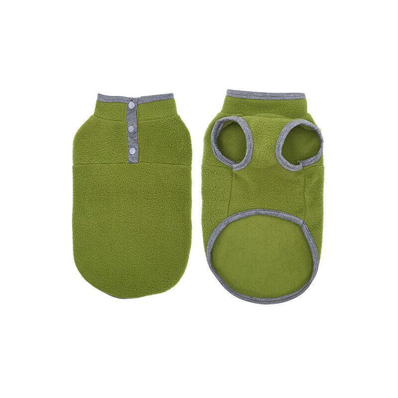 XL Pet Dog Puppy Winter Warm Fleece Jumper Vest Coat Jacket Apparel Clothes - Blue Wahtrends