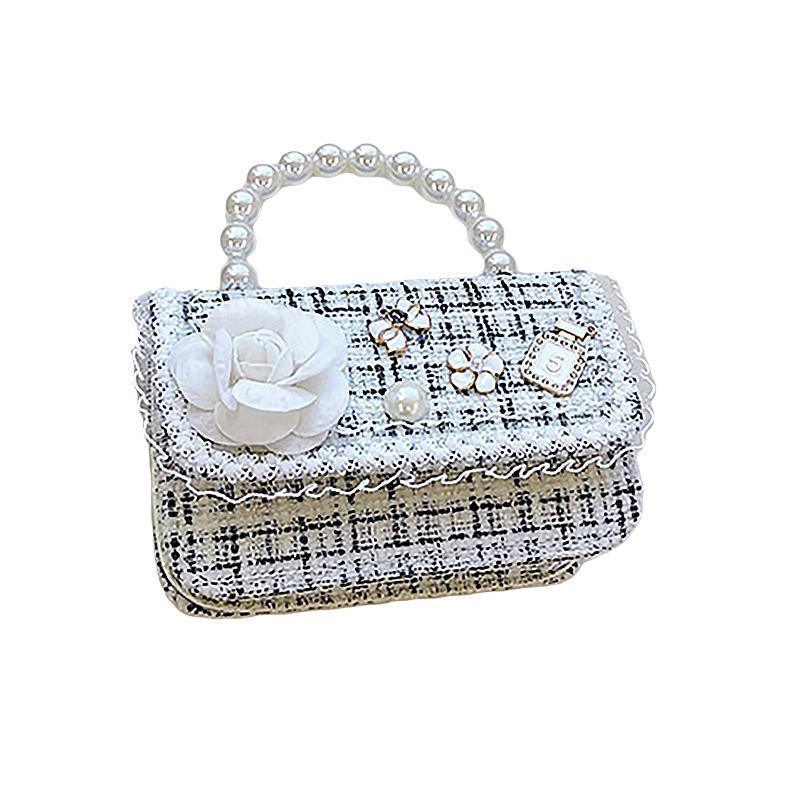 Girls Small Square Princess Handbag Chain Shoulder Bag Messenger Bag - Green - Wahtrends