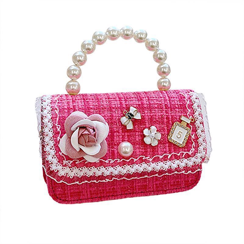 Girls Small Square Princess Handbag Chain Shoulder Bag Messenger Bag - Green - Wahtrends