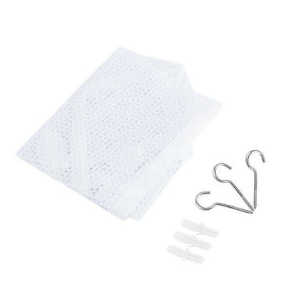 Soft Large Toy Hammock Mesh Net Storage Organizer for Bedroom Plush Toys - White - Wahtrends