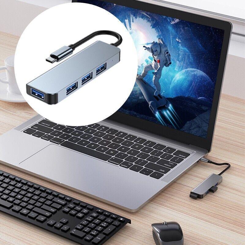 8/6/4-In-1 Usb-C Hub Adapter Type-C Hub Hdmi For Macbook Pro/Air Ipad Pro Laptop - 6-IN-1 - Wahtrends