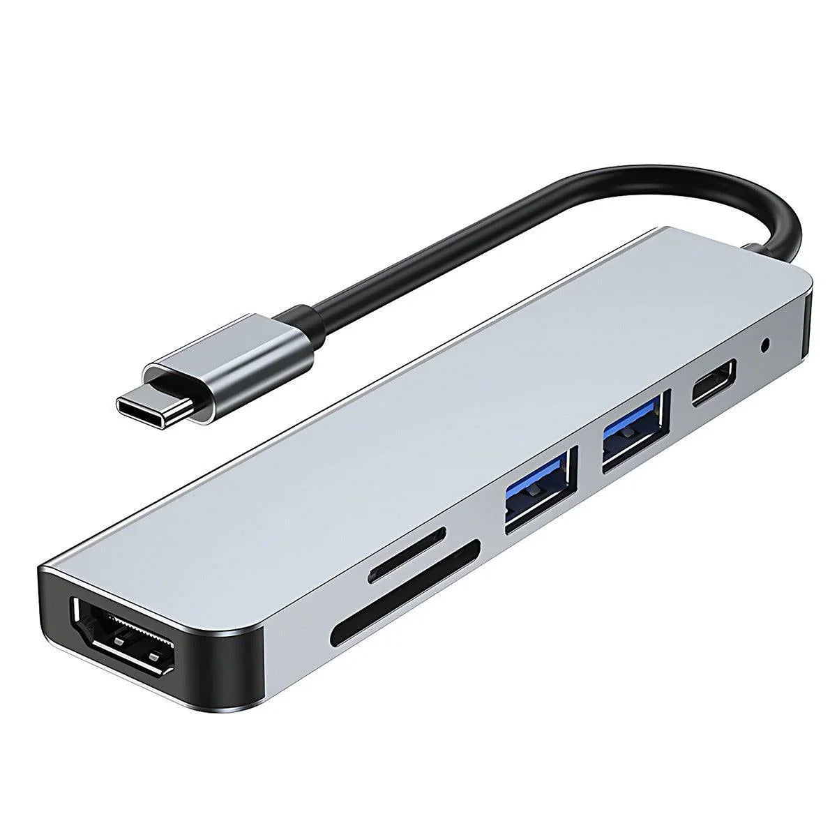 8/6/4-In-1 Usb-C Hub Adapter Type-C Hub Hdmi For Macbook Pro/Air Ipad Pro Laptop - 6-IN-1 - Wahtrends