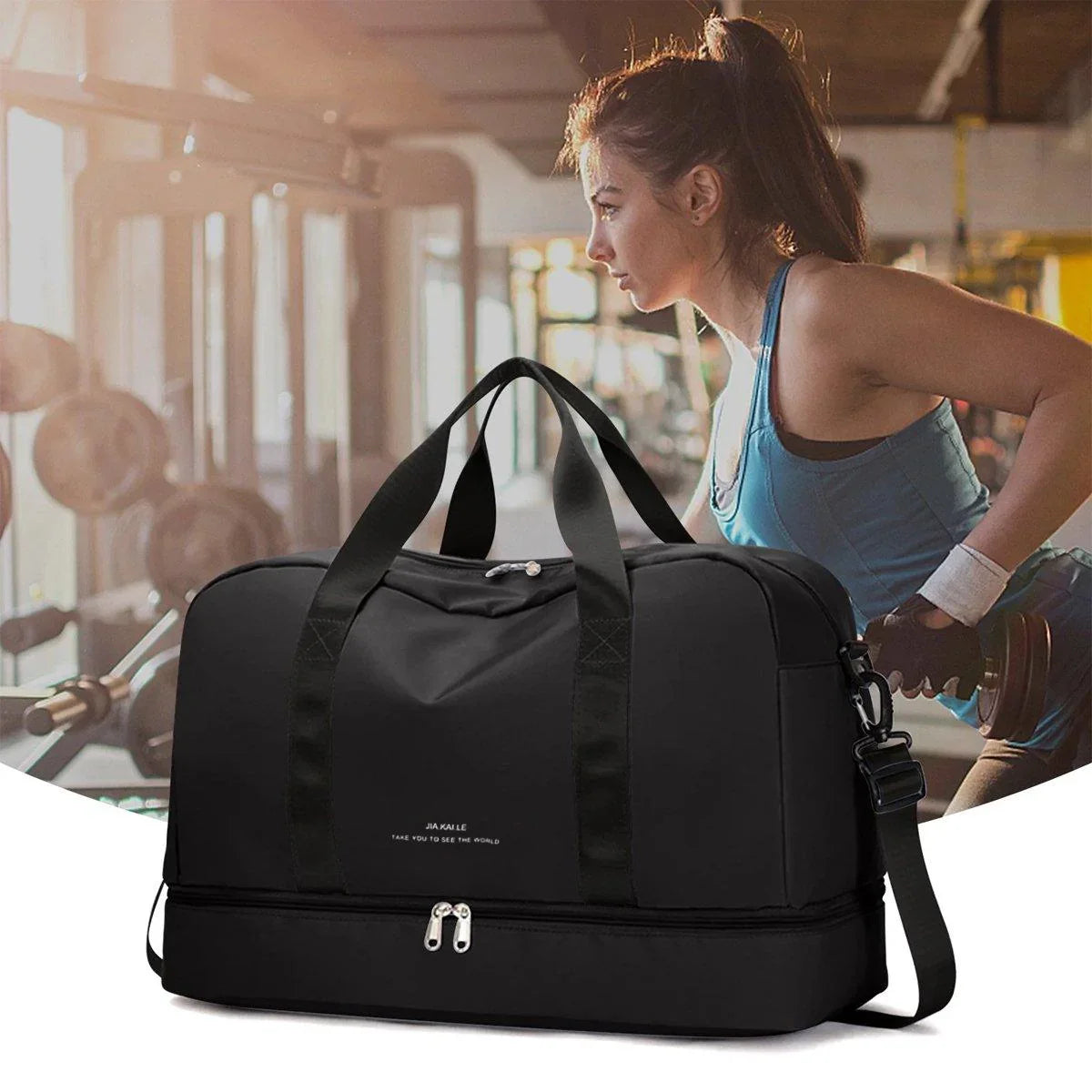 Yoga Fitness Bag Outdoor Sports Travel Bag Large Capacity Gym Luggage Bag - Wahtrends