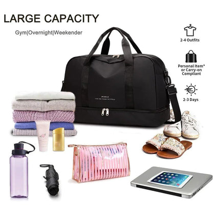 Yoga Fitness Bag Outdoor Sports Travel Bag Large Capacity Gym Luggage Bag - Wahtrends