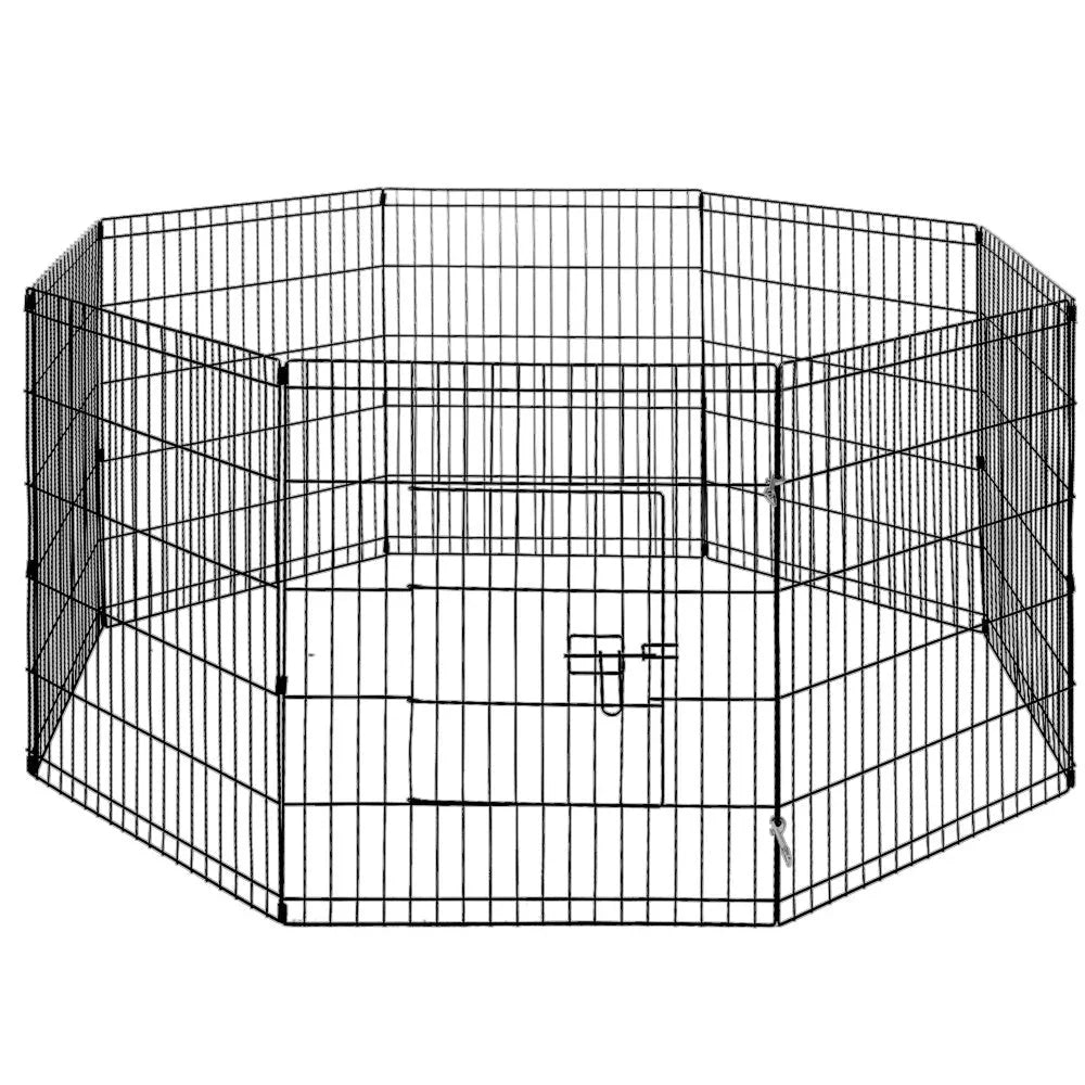30" 8 Panel Pet Dog Playpen Puppy Exercise Cage Enclosure Fence Play Pen - Wahtrends