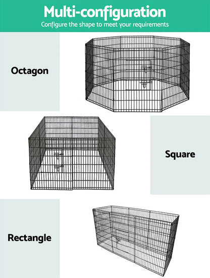 30" 8 Panel Pet Dog Playpen Puppy Exercise Cage Enclosure Fence Play Pen - Wahtrends