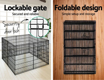 30" 8 Panel Pet Dog Playpen Puppy Exercise Cage Enclosure Fence Play Pen - Wahtrends