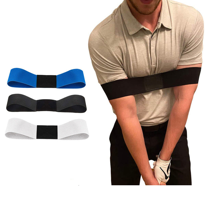 Black Golf Swing Trainer Arm Band - Simple Posture Corrector for Improved Alignment & Connection Wahtrends