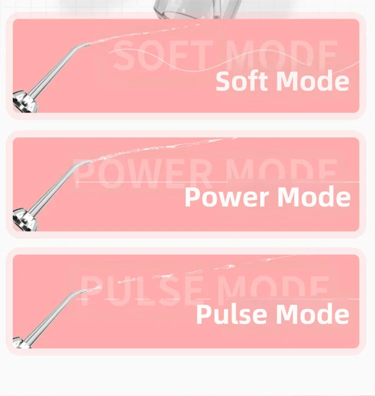 Black Cordless Water Flosser, USB Rechargeable with 4 Tips - Wahtrends