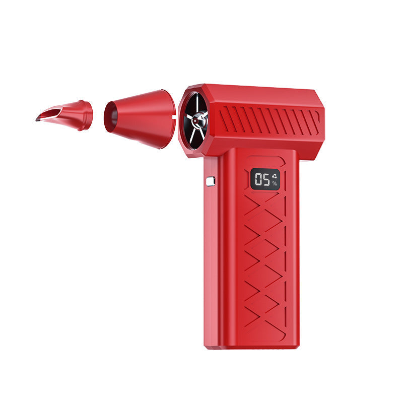 Red High Power Portable Jet Fan Air Blower 130000 RPM Electric Duster for Snow Removal Car Drying Camping and Outdoor Cleaning Wahtrends