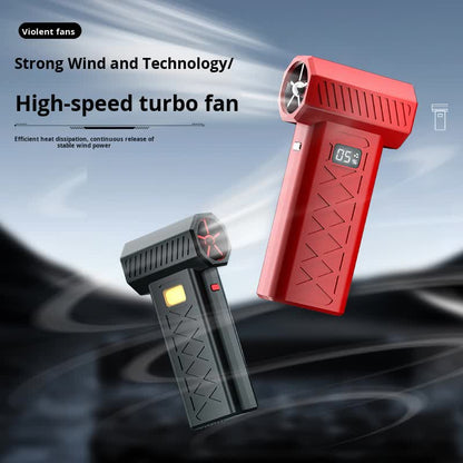 Red High Power Portable Jet Fan Air Blower 130000 RPM Electric Duster for Snow Removal Car Drying Camping and Outdoor Cleaning Wahtrends