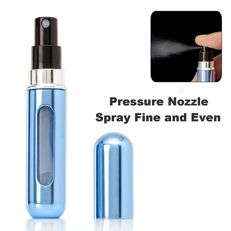 5-Pcs Gold 5ml Refillable Perfume Atomizer Portable Bottom Fill Travel Spray Bottle for Fragrance and Aftershave Australian Travel Essential Wahtrends
