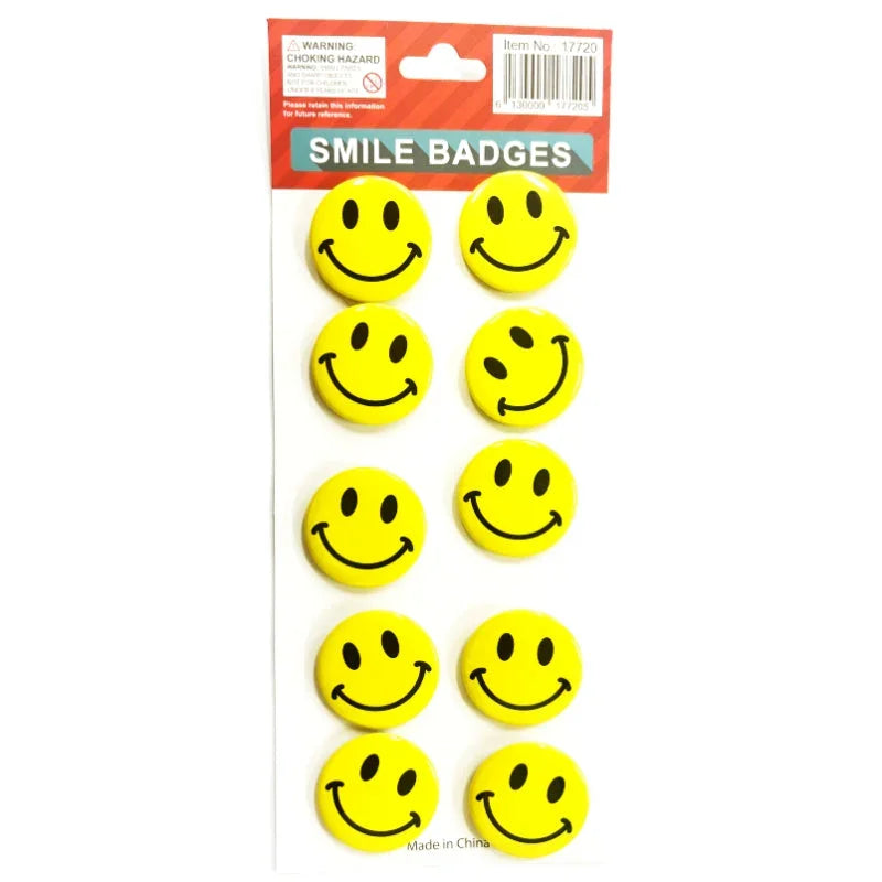 Smiley face badges - Small 3cm - Wahtrends