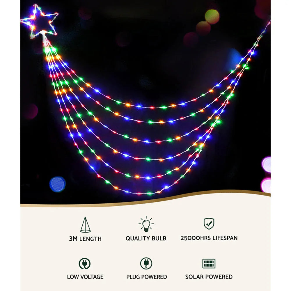 200 LED 3M Christmas Lights Solar String Fairy Light Jingle Jollys - Wahtrends