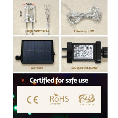 200 LED 3M Christmas Lights Solar String Fairy Light Jingle Jollys - Wahtrends