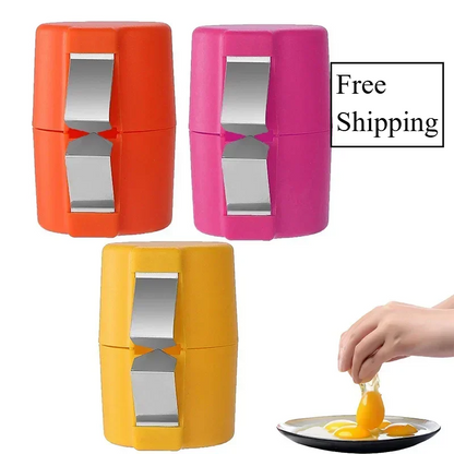 RapidCrush Egg Shell Opener – Mess-Free Handheld Egg Cracker & Separator Tool AE