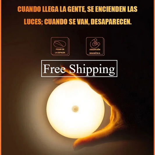 HOMEFISH Wireless Body Sensor Night Lights – USB Rechargeable Magnetic LED AE