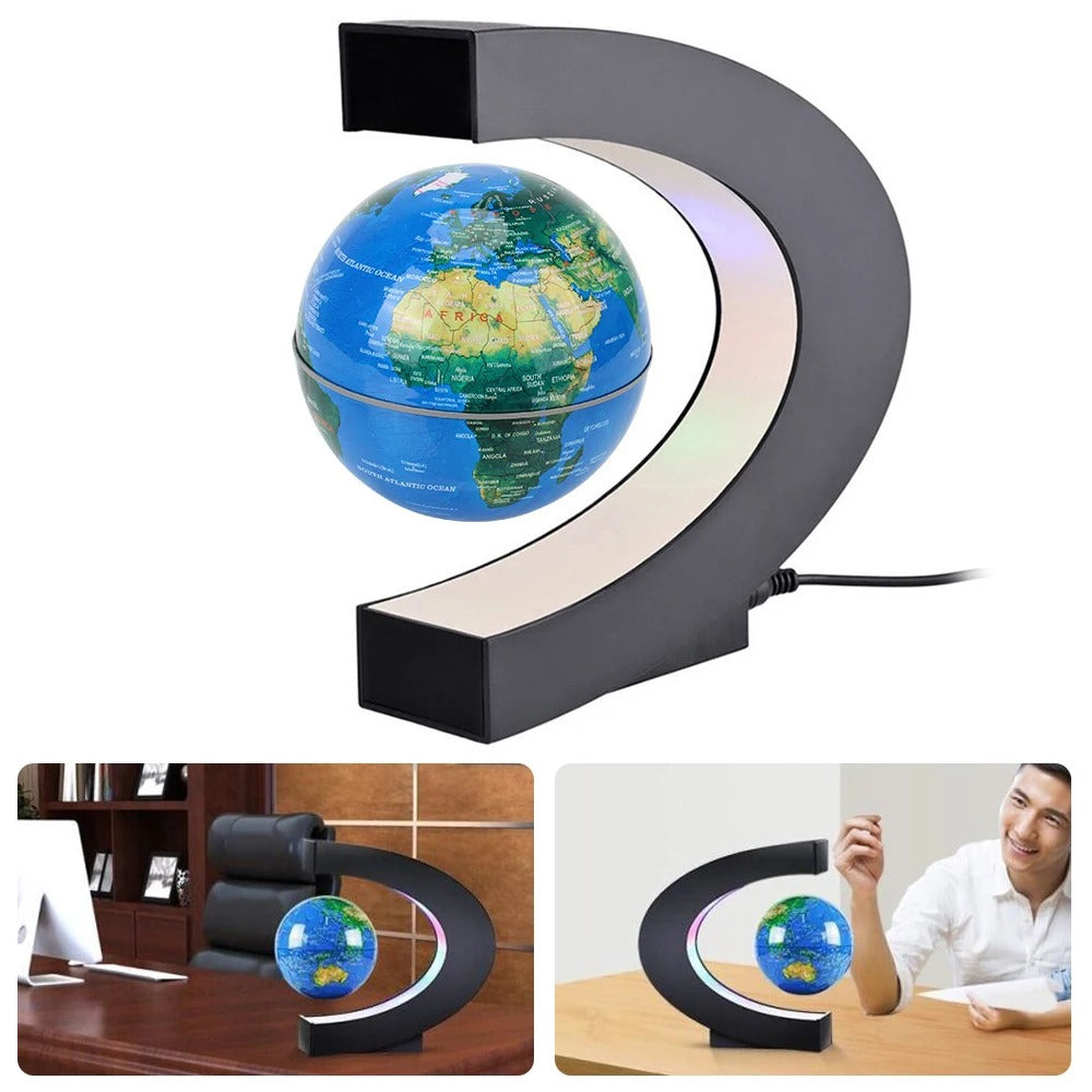 Levitating Magnetic Globe Light—Floating World Map LED Desk Lamp AE